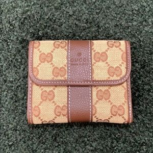 Faux Gucci wallet - brown & tan